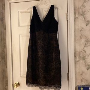 Black lace sheath dress